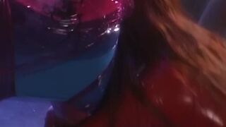Redhead femdom shows dominance over bound sub