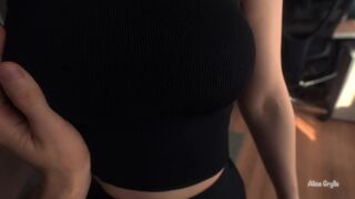 cute TEEN got real wet from his fingers & took cum???? on tight body!